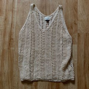 Tan woven tank top